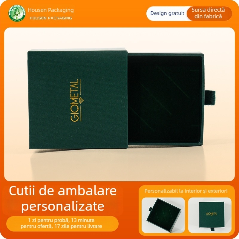 Cutie albă din carton cu sertar pentru măști faciale și ceai, ambalaj de cadou personalizabil