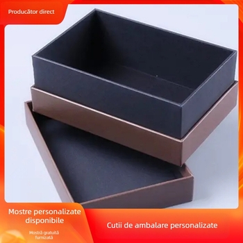 Cutie cadou albă din carton cu fereastră, imprimată, pentru ceai