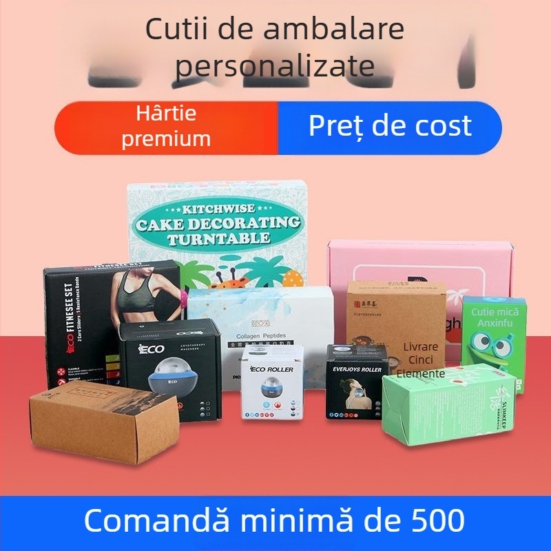 Cutii de hârtie personalizate pentru cosmetică, cutii ondulate, cutii cadou, cutii cu sertar pentru Mooncakes și ceai, ambalaje din hârtie kraft, cutii cu capac de sus și jos