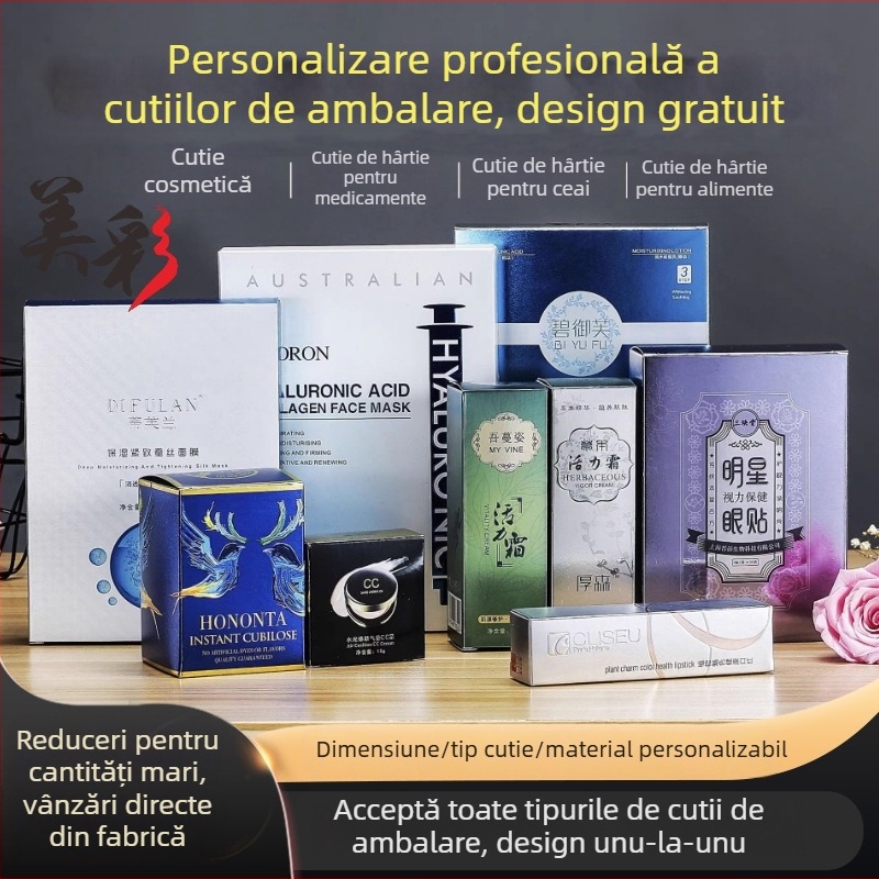 Cutie de ambalaj albă din carton, cutie colorată personalizabilă pentru cosmetice, cutie cu sertar, cutie imprimată, cutie ondulată, cutie în stil avion, ambalaje pentru bijuterii