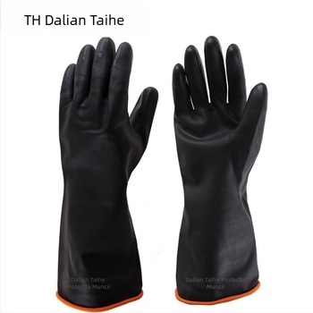 Beita Haita mănuși industrial impermeabile, lungi și groase, din latex, rezistente la acizi și la alcalii, protecție chimică, antiderapante