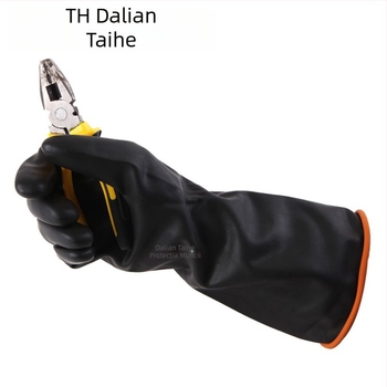 Beita Haita mănuși industrial impermeabile, lungi și groase, din latex, rezistente la acizi și la alcalii, protecție chimică, antiderapante