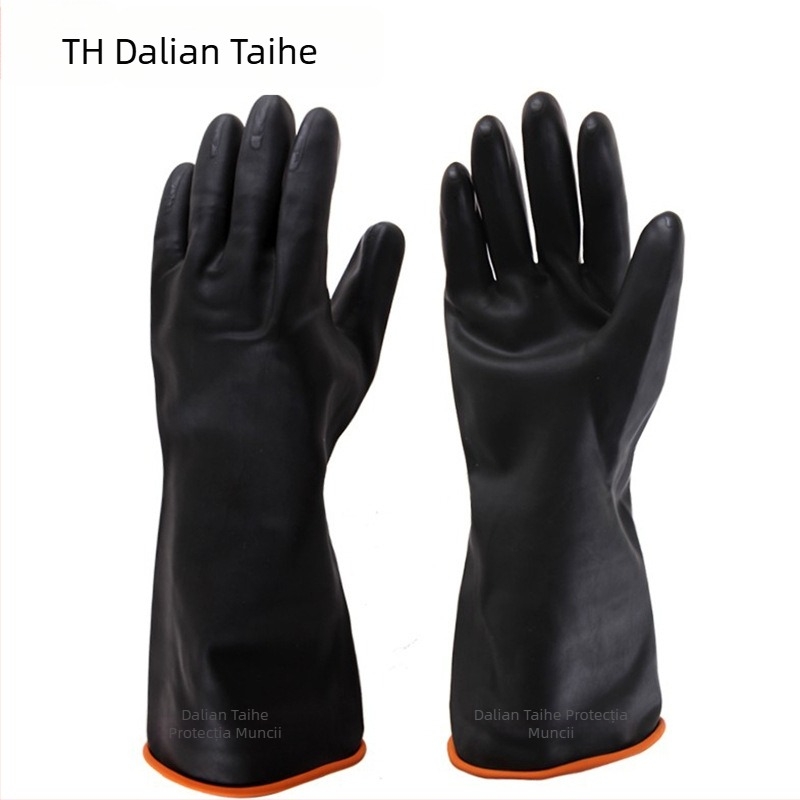 Beita Haita mănuși industrial impermeabile, lungi și groase, din latex, rezistente la acizi și la alcalii, protecție chimică, antiderapante