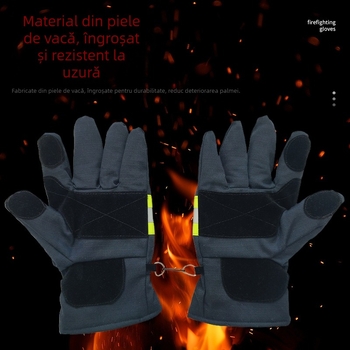 Mănuși de intervenție în incendii cu izolație termică, ignifuge, întărite, rezistente la uzură, mănuși de protecție pentru construcții