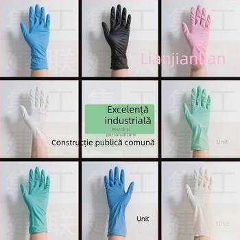 Mănuși nitril Xingyu E700, albe semi-transparent, de 12 inch, extinse și îngroșate, impermeabile și rezistente la ulei, mănuși de protecție pentru catering și producția de alimente