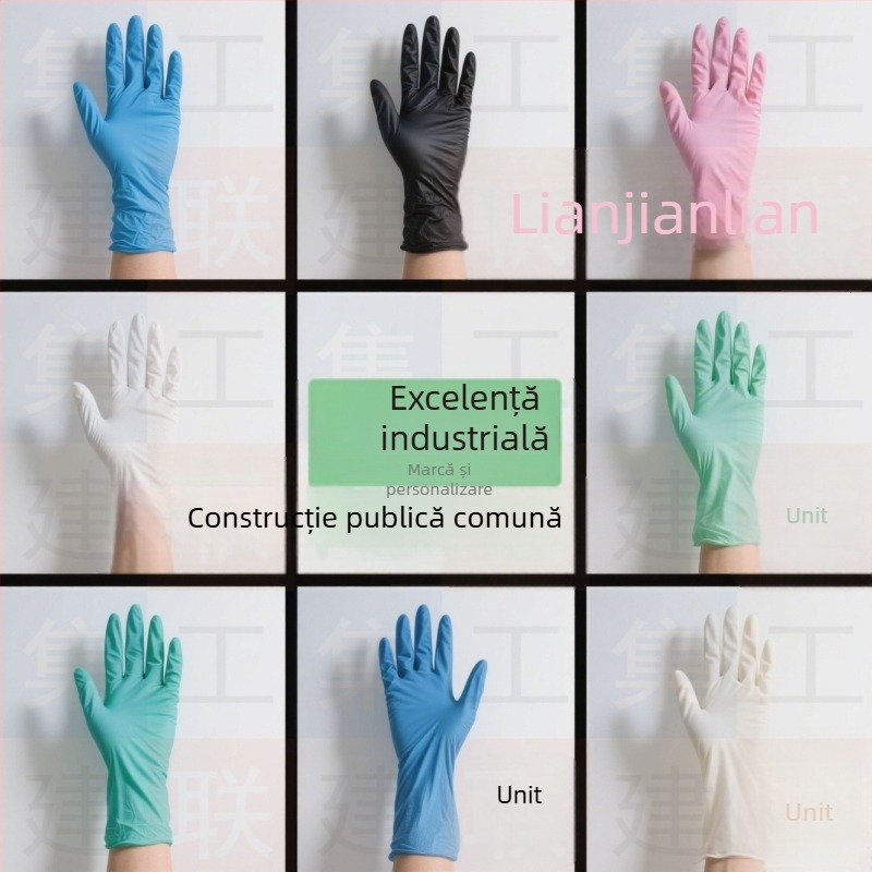 Mănuși nitril Xingyu E700, albe semi-transparent, de 12 inch, extinse și îngroșate, impermeabile și rezistente la ulei, mănuși de protecție pentru catering și producția de alimente