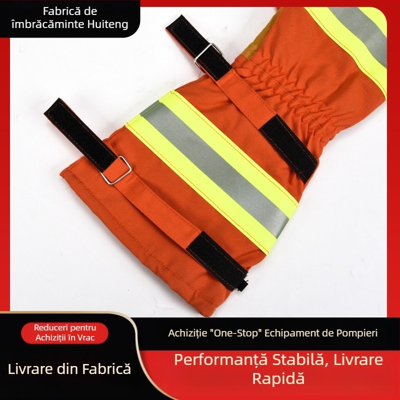 Mănuși de protecție din aramid pentru stingerea incendiilor, rezistente la flăcări și izolante termice, piele nubuc