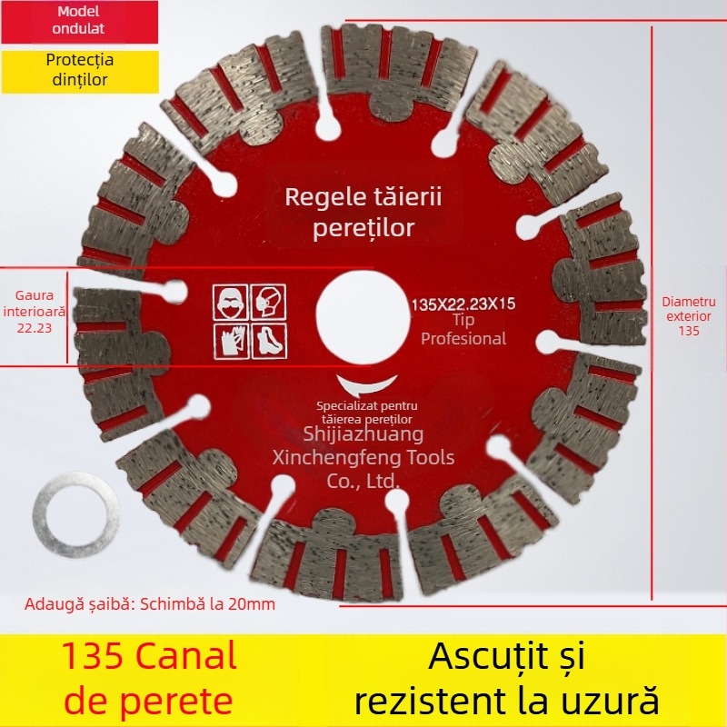 Lama de tăiere beton pentru pereți și caneluri 125/156/160-165