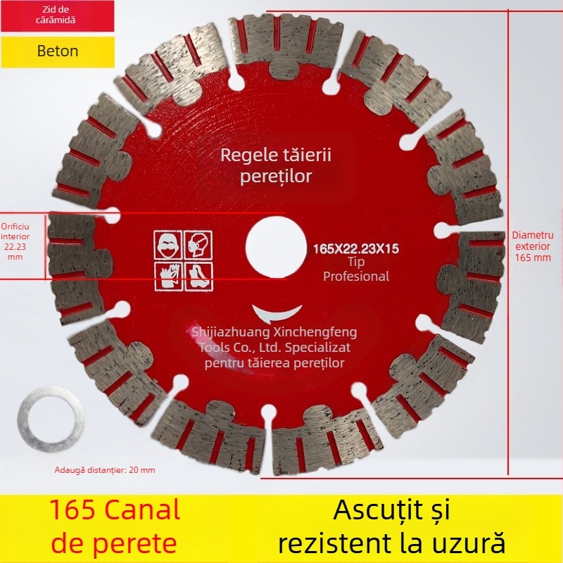 Lama de tăiere beton pentru pereți și caneluri 125/156/160-165