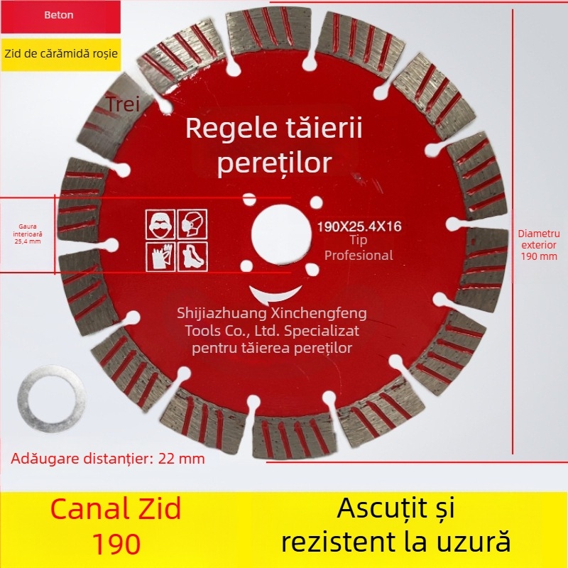 Lama de tăiere beton pentru pereți și caneluri 125/156/160-165