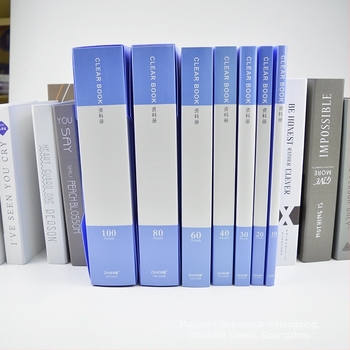 Hong Xing mapă A4 pentru documente și partituri, buzunare transparente, PP gros, 20 de pagini