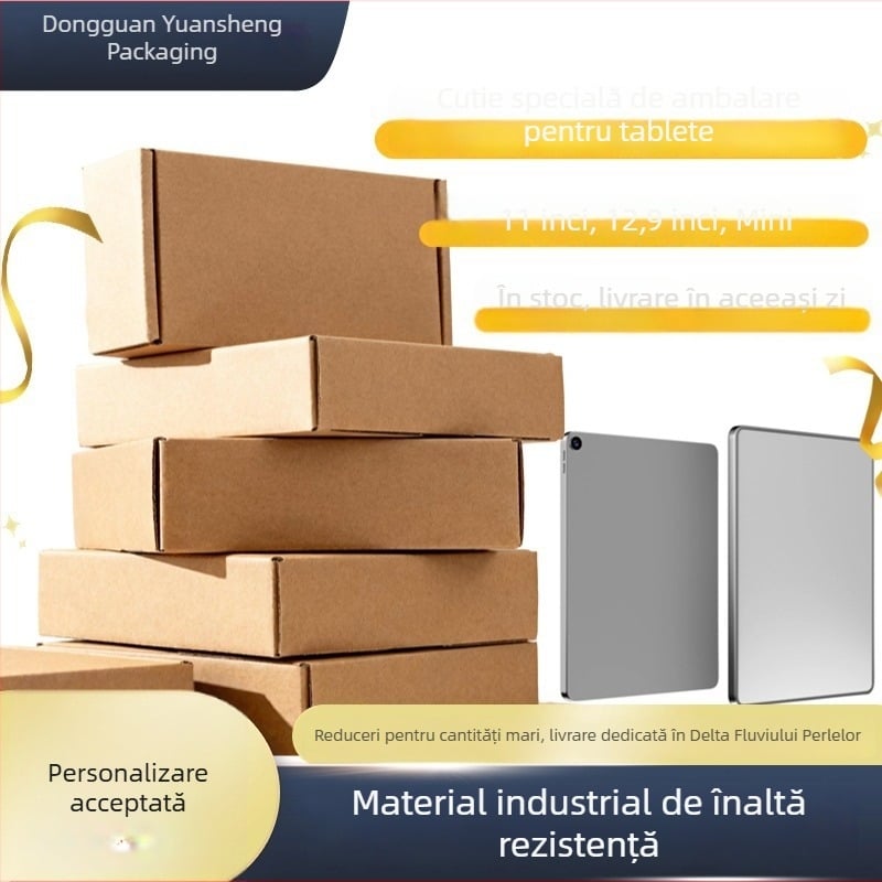 Cutie carton avion pentru iPad – ambalaj pentru bijuterii, 11 și 12,9 inchi, hârtie Kraft