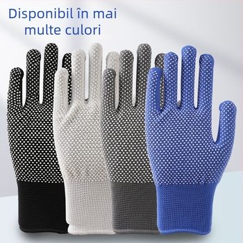 Mănuși de protecție din nailon, anti-derapante, subțiri, 13 fire, pentru șoferi și grădinărit, acoperire integrală a palmei