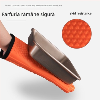 Mănuși din silicon rezistente la căldură, antiaderente, pentru cuptor și cuptor cu microunde