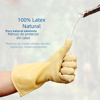 Baijiebang mănuși din latex pentru uz casnic și bucătărie – rezistente la temperaturi ridicate și scăzute, la acizi și baze, îngroșate