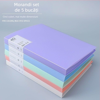 Mapă A4 transparentă, groasă, cu compartimente multiple pentru depozitarea documentelor, 100 foi inserabile