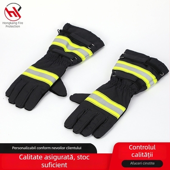 Mănuși lungi din aramidă și bumbac, cu două fețe, rezistente la temperaturi înalte, pentru stingerea incendiilor forestiere și intervenții de salvare