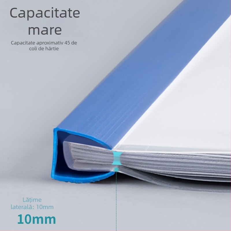 Deli 5854 dosar A4 transparent cu clemă pentru tijă, pachet de 10 buc.