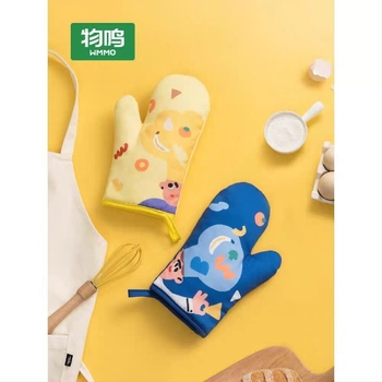 Mănuși izolate anti-arși, rezistente la temperaturi înalte, groase, cu design desen animat, pentru cuptor și cuptor cu microunde, ustensile de bucătărie pentru coacere