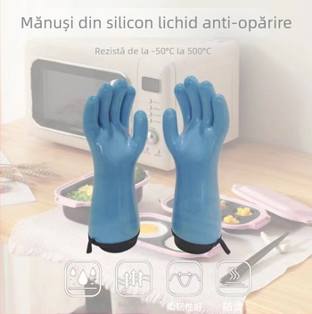 Mănuși de protecție termică cu acoperire din silicon lichid, pentru prelucrarea alimentelor, grătar și coacere