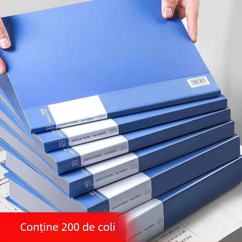 Dosar A4 cu buzunare transparente în mai multe straturi pentru documente și foi de examen