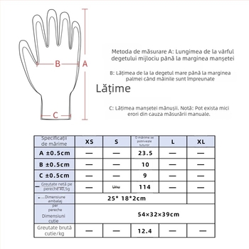 Mănuși rezistente la tăiere, cu sârmă aramid-otel reforțate, ignifuge, rezistente la temperaturi de până la 100°C, pentru prelucrarea metalelor