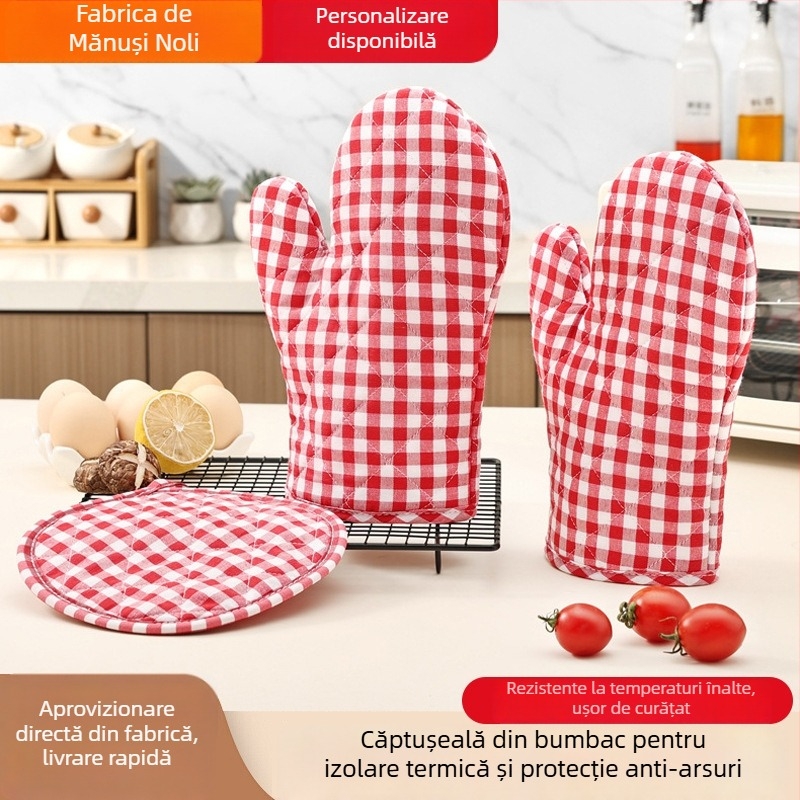 Mănuși de cuptor carouri pentru cuptor cu microunde, protecție împotriva arsurilor, rezistente la căldură, izolație pentru bucătărie