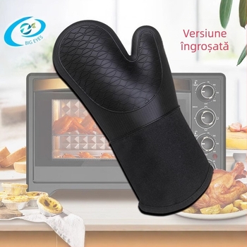 Big Eyes mănuși pentru cuptor din silicon, cu căptușeală de bumbac, izolație termică, 155 g