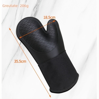 Big Eyes mănuși pentru cuptor din silicon, cu căptușeală de bumbac, izolație termică, 155 g