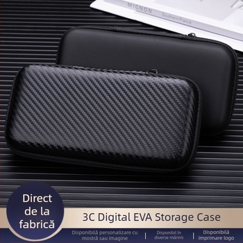 Etui dreptunghiular EVA cu fermoar pentru stocare hard disk de 3,5 inch, cabluri și căști