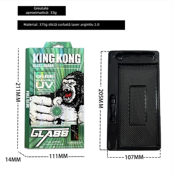 Ambalaj UV pentru Samsung și Huawei, protecție a confidențialității pentru sticlă securizată, cutie cu design diamant și tavă blister pentru filmul curbat