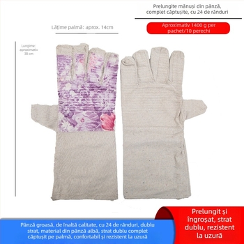 Mănuși de protecție din pânză, cu căptușeală completă, dublu strat, rezistente la uzură, pentru sudură și reparații feroviare.