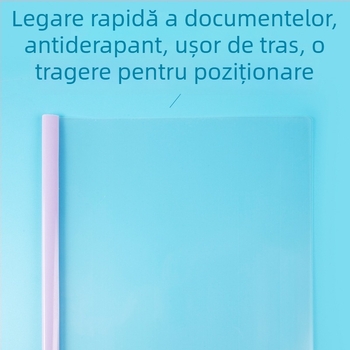 Mapă A4 transparentă cu clemă de levier, Morandi în nuanțe deschise, pentru documente, rapoarte de conferință și fișe de teste