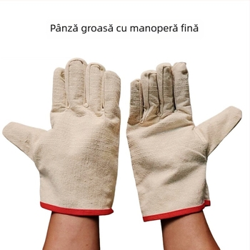 Mănuși Labor Brand din pânză galbenă, cu dublă căptușire, pentru sudură mecanică, rezistente la uzură și întărite