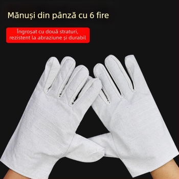 Mănuși de sudură din pânză, cu dublu strat și căptușeală completă, groase, rezistente la uzură și izolație termică