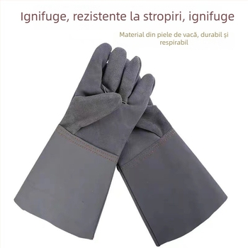 Mănuși lungi de sudură din piele de vită
