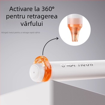 Pix gel Jianchuang Linghuan cu atingere, mecanism de extragere a cernelei, uscare rapidă, vârf ST, bilă dublă, negru
