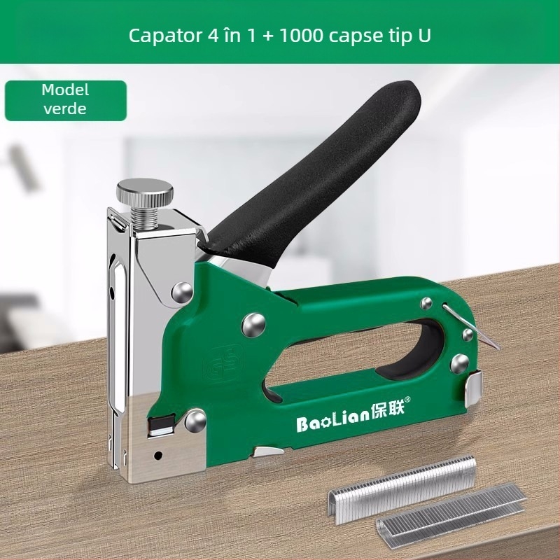 Pistol cu cui manual cu aer pentru tâmplărie, cuie din oțel pentru canale de cablu, unealtă pentru cuie drepte, pentru uz casnic