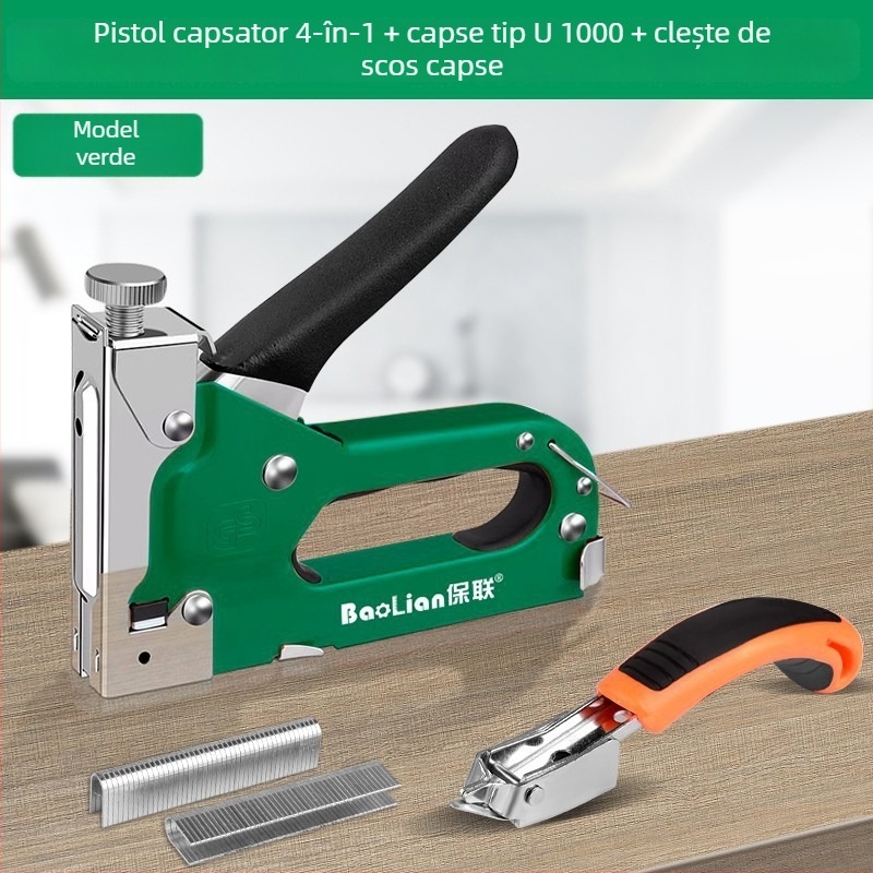 Pistol cu cui manual cu aer pentru tâmplărie, cuie din oțel pentru canale de cablu, unealtă pentru cuie drepte, pentru uz casnic