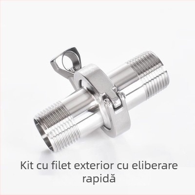 Set din oțel inoxidabil 304 pentru conectare rapidă, filet exterior și filet interior, cu standard sanitar