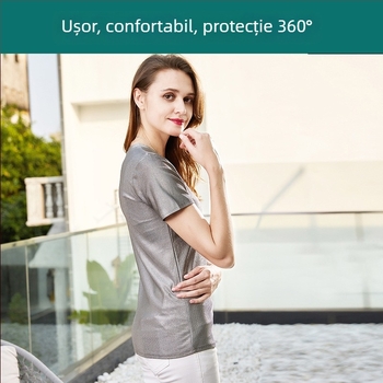 Minnie Tricou unisex pentru patru anotimpuri, cu protecție împotriva radiațiilor, fibre de argint