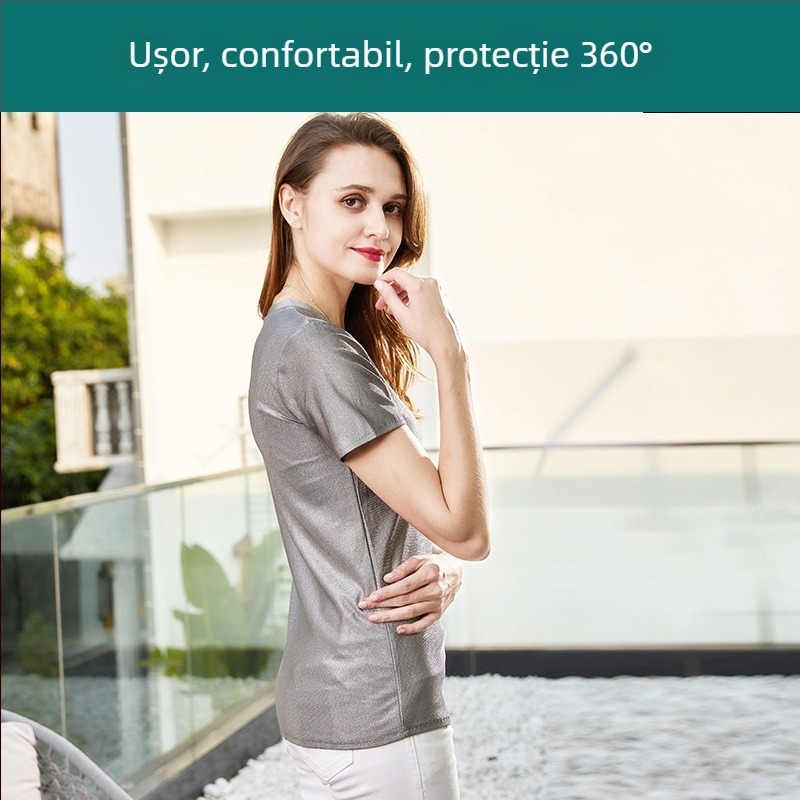Minnie Tricou unisex pentru patru anotimpuri, cu protecție împotriva radiațiilor, fibre de argint