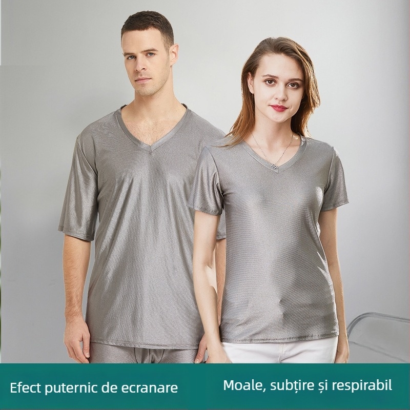 Minnie Tricou unisex pentru patru anotimpuri, cu protecție împotriva radiațiilor, fibre de argint