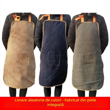 Șorț de sudură din piele de vacă – protecție împotriva arsurilor și a stropilor, rezistent la flăcări și la temperaturi înalte