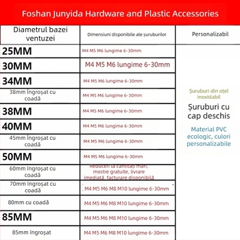 Ventuză de 60 mm cu șuruburi pentru raft de baie, PVC, transparent