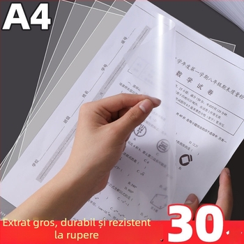 Dosar A4 în formă de L, cu clip pentru două pagini, clip dintr-o bucată, inserție transparentă E310 pentru o singură pagină, cu folie de protecție și logo imprimat