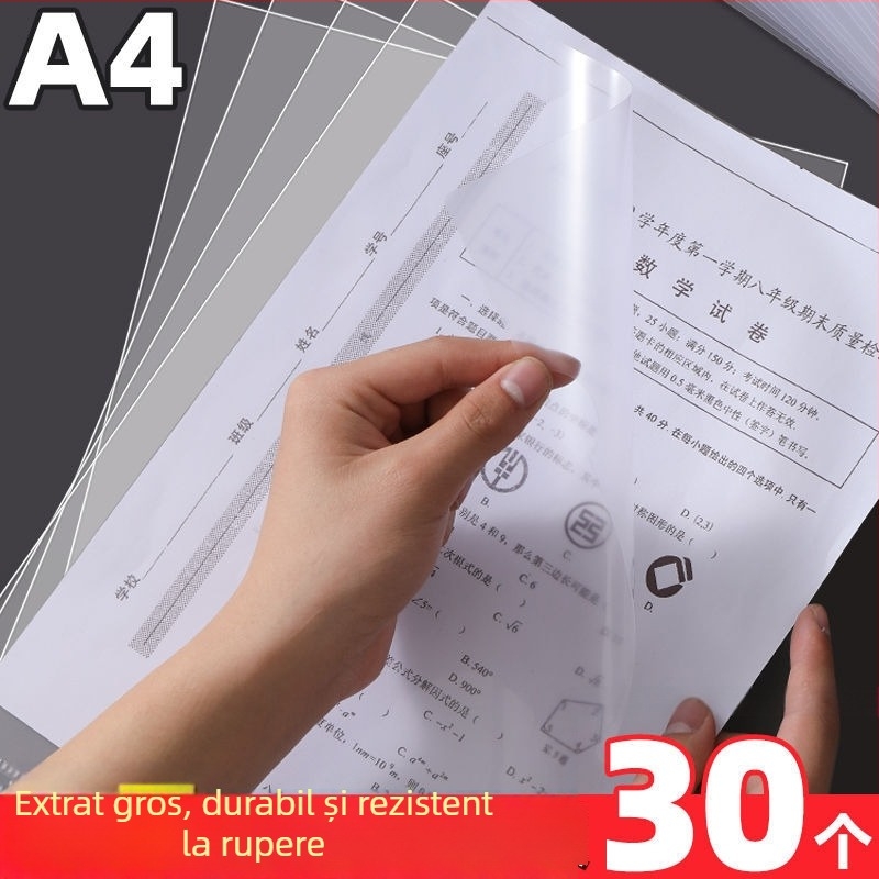 Dosar A4 în formă de L, cu clip pentru două pagini, clip dintr-o bucată, inserție transparentă E310 pentru o singură pagină, cu folie de protecție și logo imprimat