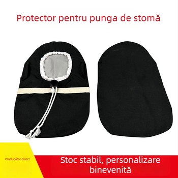 Protecție reglabilă pentru pungă de ostomie, cu înveliș exterior și interior