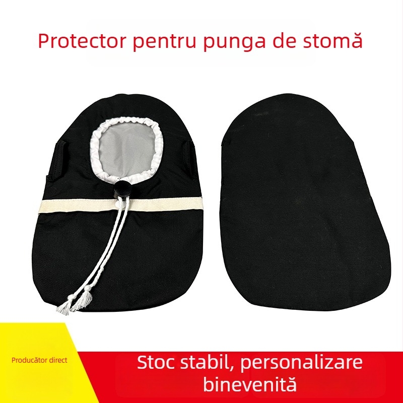 Protecție reglabilă pentru pungă de ostomie, cu înveliș exterior și interior