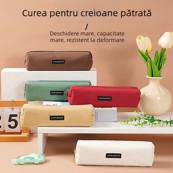 Penar din pânză, cu capacitate mare, pentru liceeni, design minimalist, stil retro creativ, personalizat.